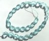 16 inch strand of 14x10mm Faceted Flat Oval Blue Topaz